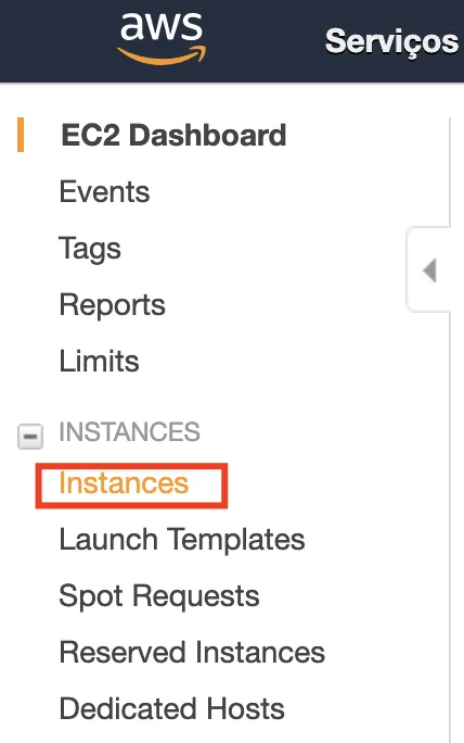 EC2 — menu Instâncias